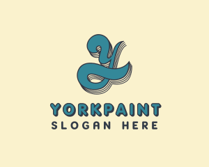 Retro Cursive Letter Y logo design