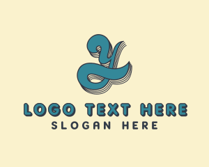 League - Retro Cursive Letter Y logo design