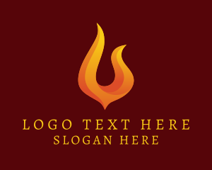 Ablaze - Blazing Fire Energy Fuel logo design