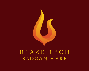 Blazing Fire Energy Fuel logo design