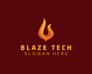 Blazing Fire Energy Fuel logo design