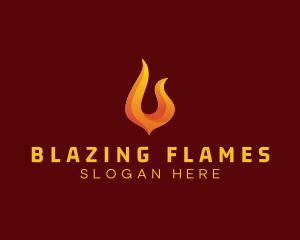 Blazing Fire Energy Fuel logo design