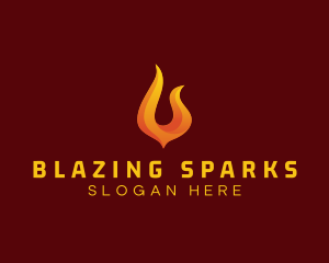 Blazing Fire Energy Fuel logo design