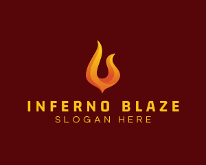 Blazing Fire Energy Fuel logo design