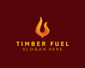 Blazing Fire Energy Fuel logo design