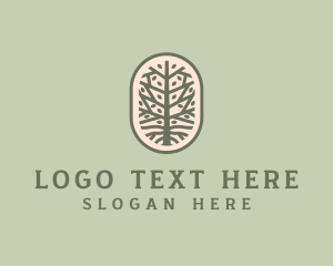 Vegan - Mangrove Tree Branch logo design