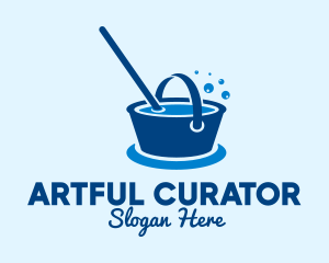 Cleaning Water Bucket  logo design