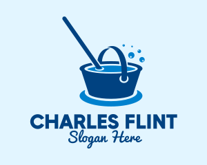 Cleaning Water Bucket  logo design