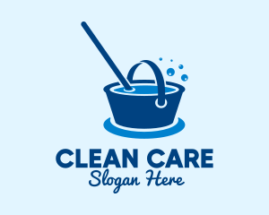 Cleaning Water Bucket  logo design