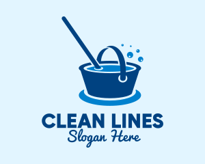 Cleaning Water Bucket  logo design