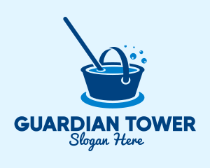 Cleaning Water Bucket  logo design