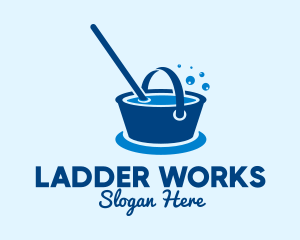 Cleaning Water Bucket  logo design