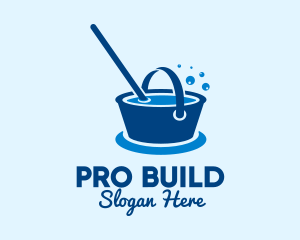 Cleaning Water Bucket  logo design