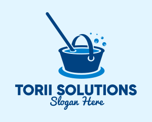 Cleaning Water Bucket  logo design