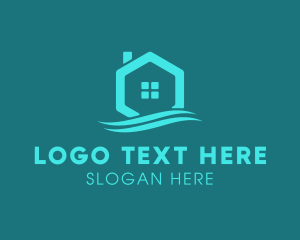 House Loan - Hexagon Wave Realty logo design