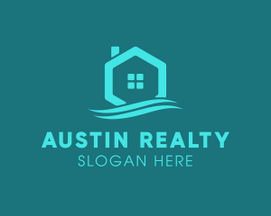 Hexagon Wave Realty logo design