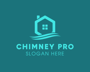 Chimney - Hexagon Wave Realty logo design