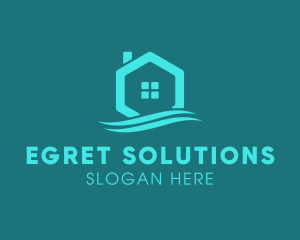 Hexagon Wave Realty logo design