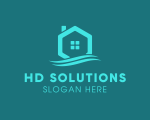 Hexagon Wave Realty logo design