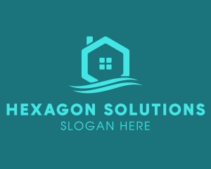 Hexagon Wave Realty logo design