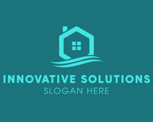 Hexagon Wave Realty logo design