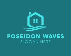 Hexagon Wave Realty logo design