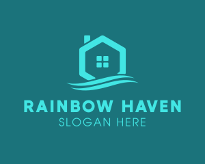 Hexagon Wave Realty logo design