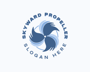 Industrial Wind Propeller logo design