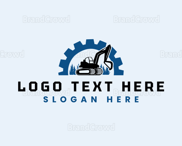 Excavator Gear Machine Logo