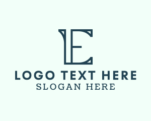 Financial - Modern Business Letter E logo design