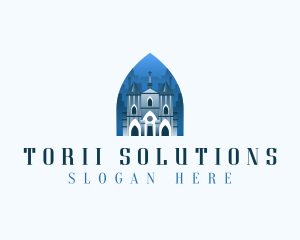 Gothic Cathedral Church logo design