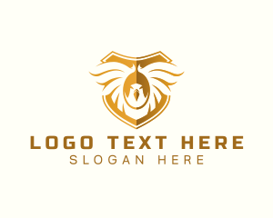 Soldier - Eagle Shield Wings logo design