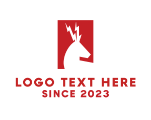 Antelope - Electric Antelope Deer Animal logo design