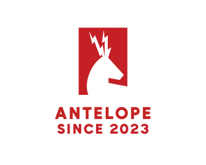 Electric Antelope Deer Animal logo design