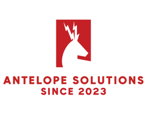Electric Antelope Deer Animal logo design