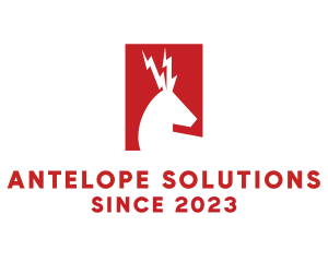 Antelope - Electric Antelope Deer Animal logo design