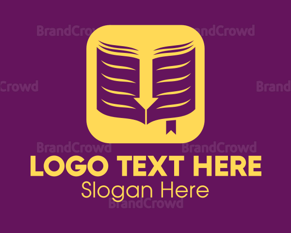 Yellow Elegant Ebook Application Logo