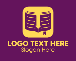 Wings - Yellow Elegant Ebook Application logo design