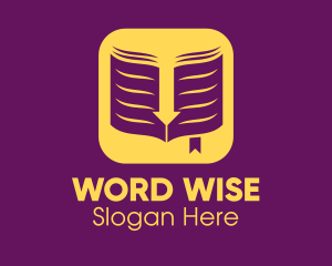 Literacy - Yellow Elegant Ebook Application logo design