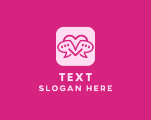 Love Message Dating App logo design