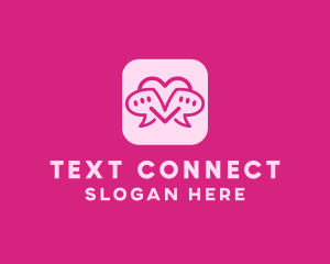 Texting - Love Message Dating App logo design
