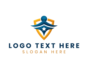Leader - Human Leadership Shield logo design