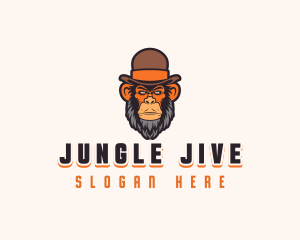 Monkey - Ape Monkey Hat logo design