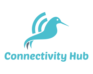 Wifi - Hummingbird Wifi Wings logo design
