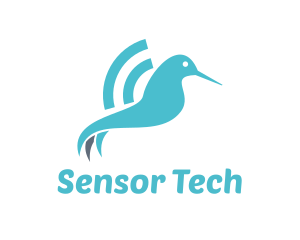 Sensor - Hummingbird Wifi Wings logo design