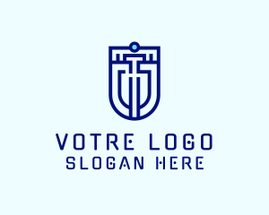 Agency - Tech Letter U Shield logo design