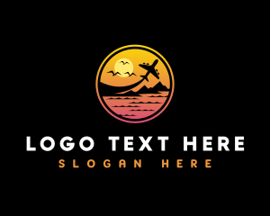 Holiday - Plane Seashore Resort logo design