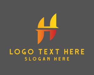 Letter Hh - Generic Modern Letter H logo design