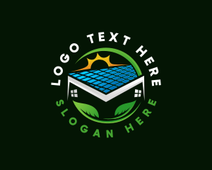 Renewable - Home Energy Solar Panel logo design