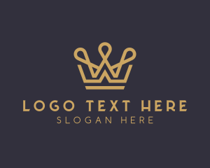 Event Planner - Crown Boutique Letter W logo design